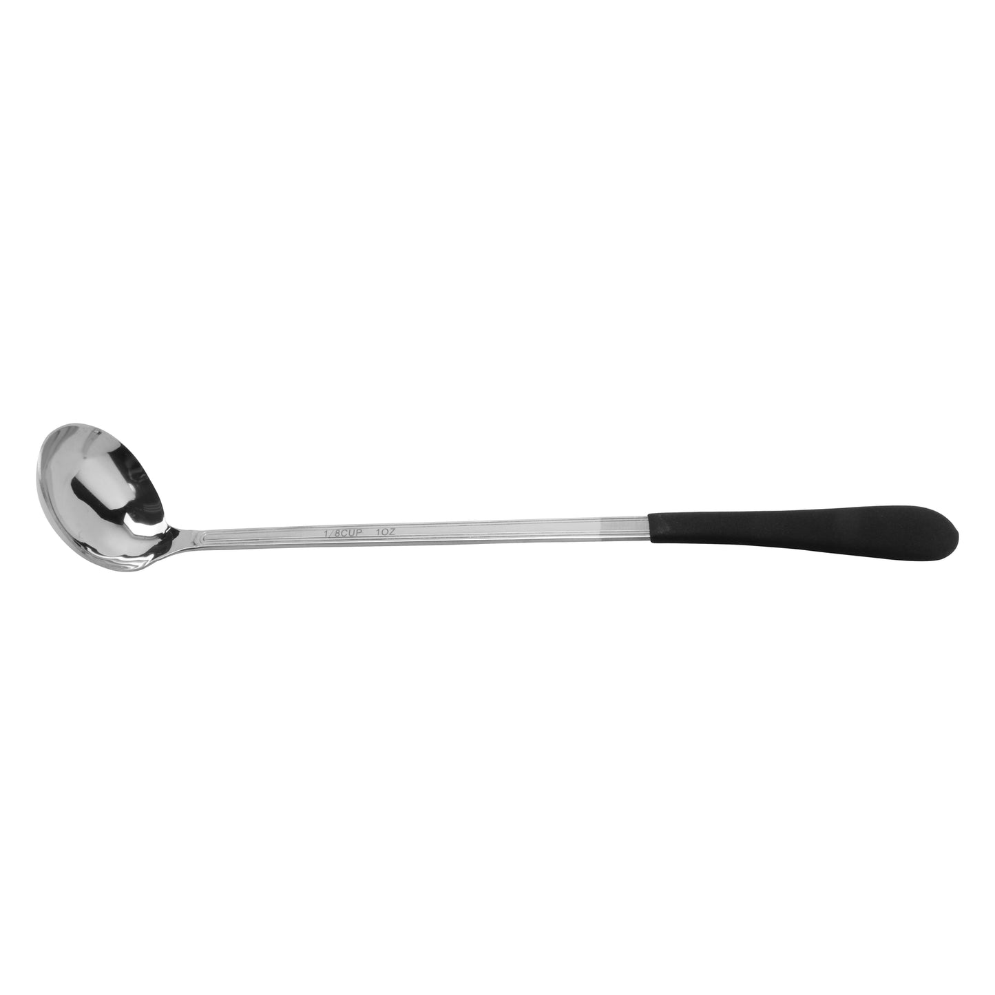 1 oz., 12.5" Stainless Steel Ladle w/ Mirror Finish and Cool-Grip Handle