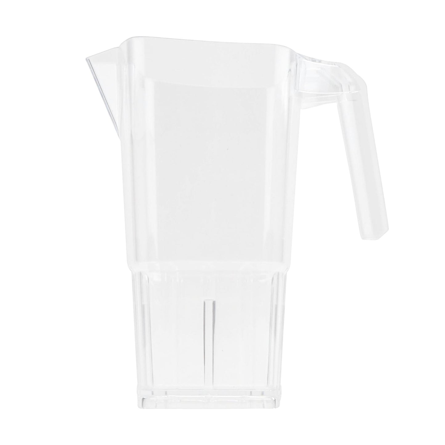 33oz Clear SAN Plastic  Stackable Pitcher 7"L x 3.63"W x 8"H. GET, Pitchers & Decanters (12 Pack)