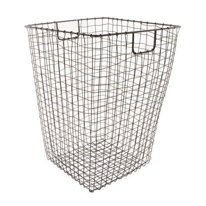 16.5" x 25" H, Iron Powder Coated, Gun Metal Grey, Square Basket, G.E.T Breeze Baskets