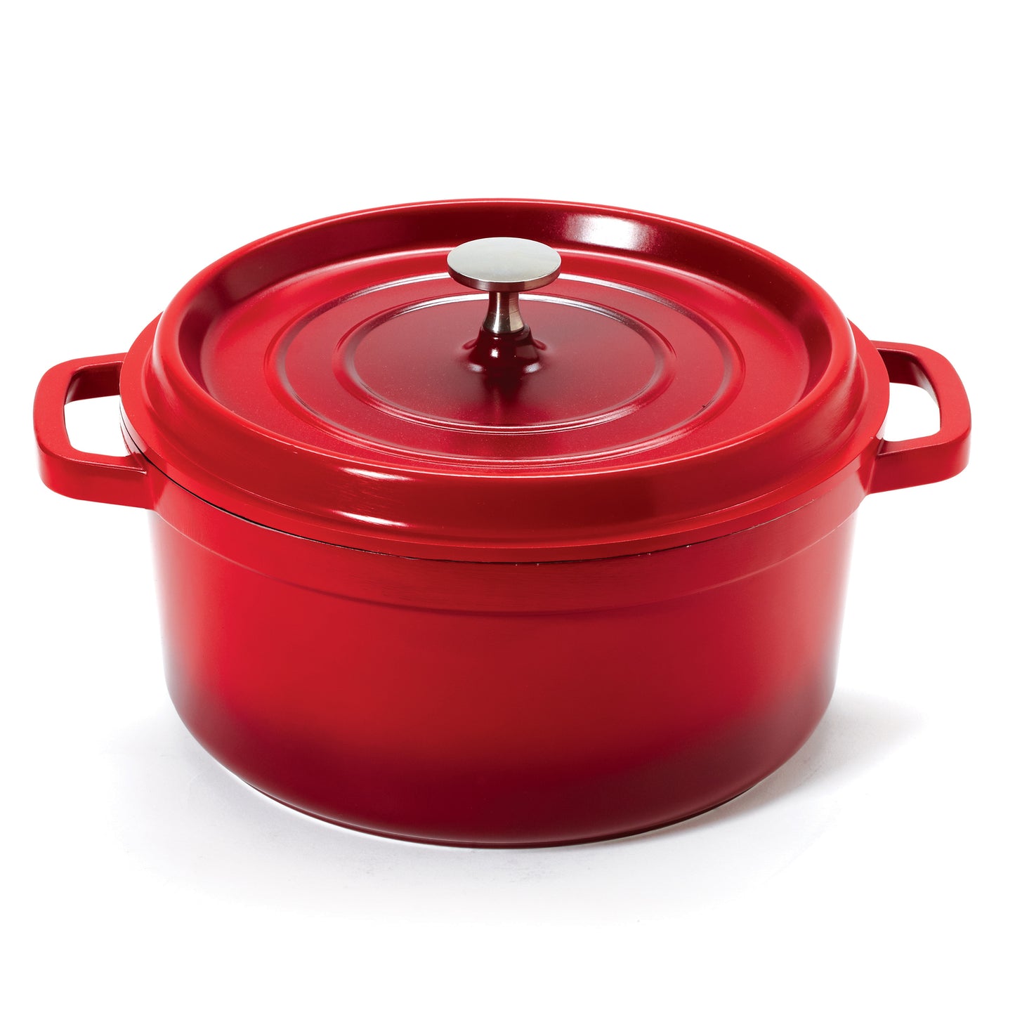 4.5 qt. (5 qt. rim-full), 9.5" Induction Ready Round Dutch Oven w/ Lid, 4.25" deep (Clear Coat)