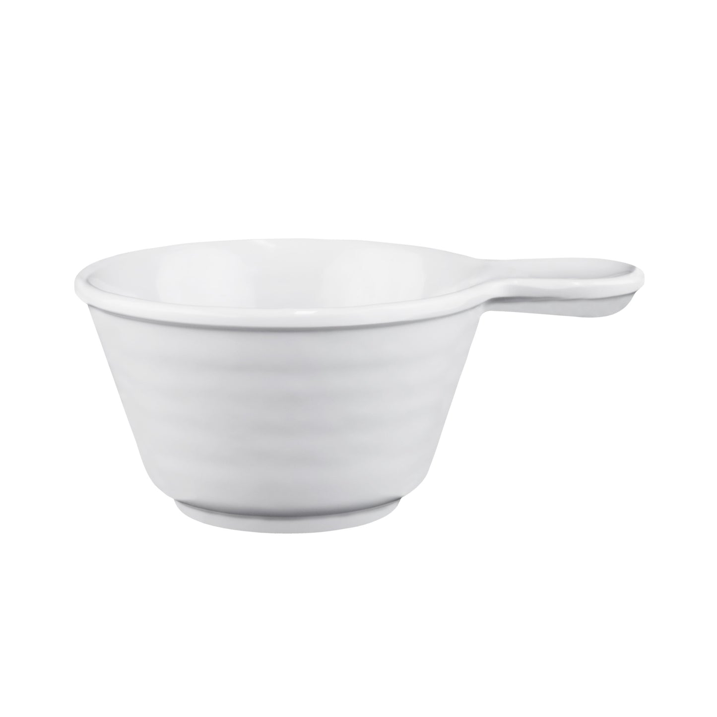 Melamine Bowl w/ 1/2" Handle - White