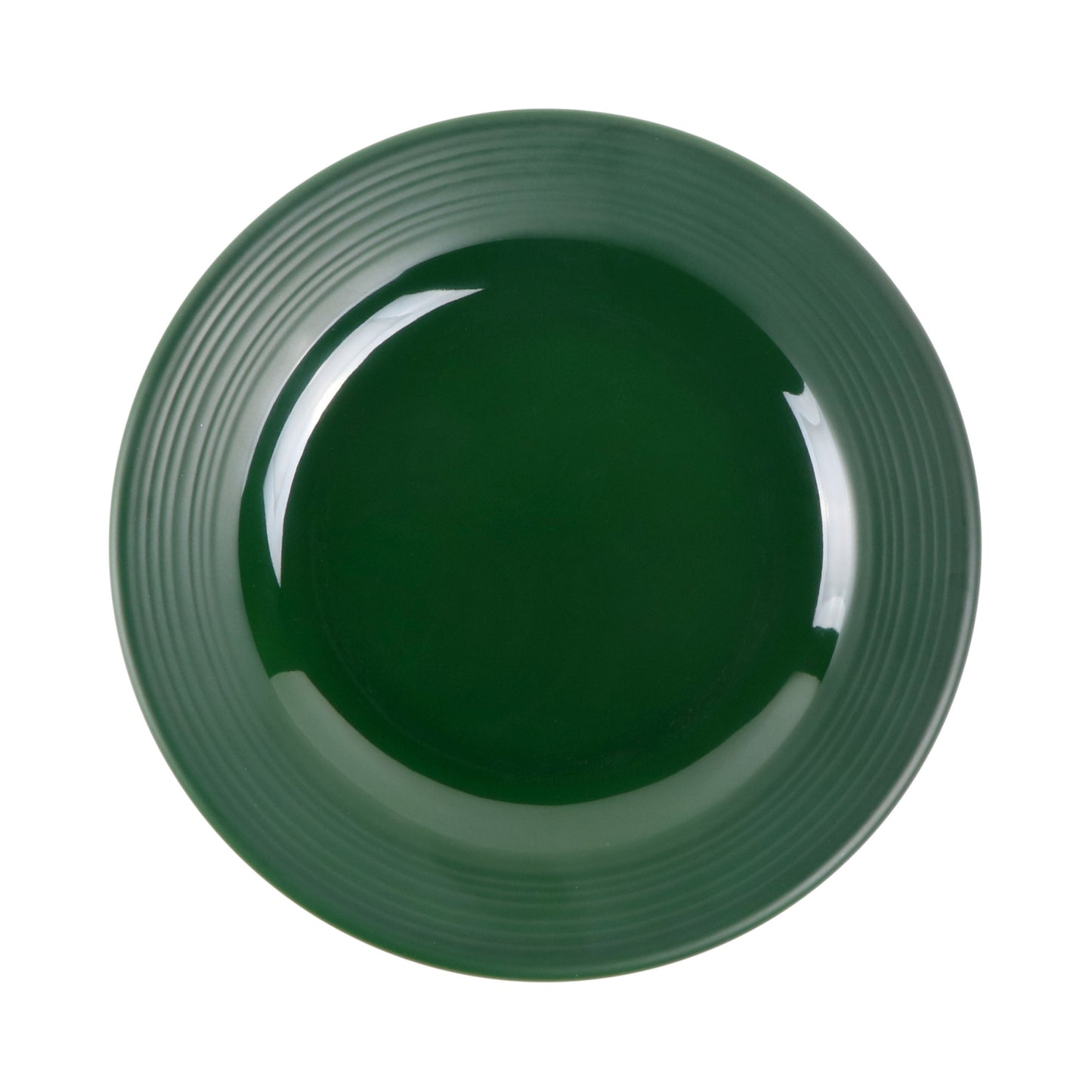 Melamine Round Plate - Green Glaze