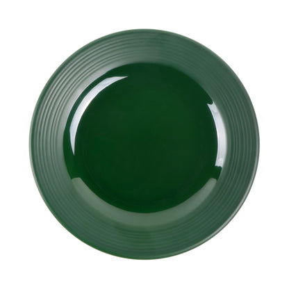 Melamine Round Plate - Green Glaze