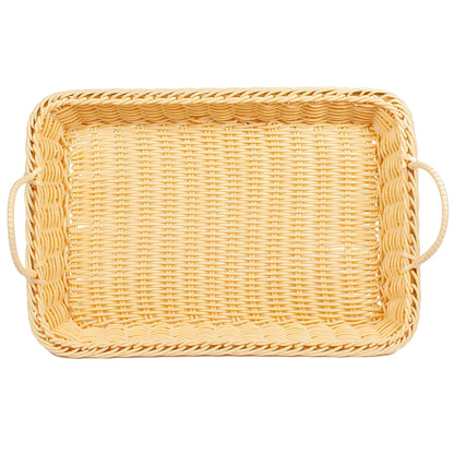 18" x 12.25" Rectangular Basket w/handle, 2.5" Deep