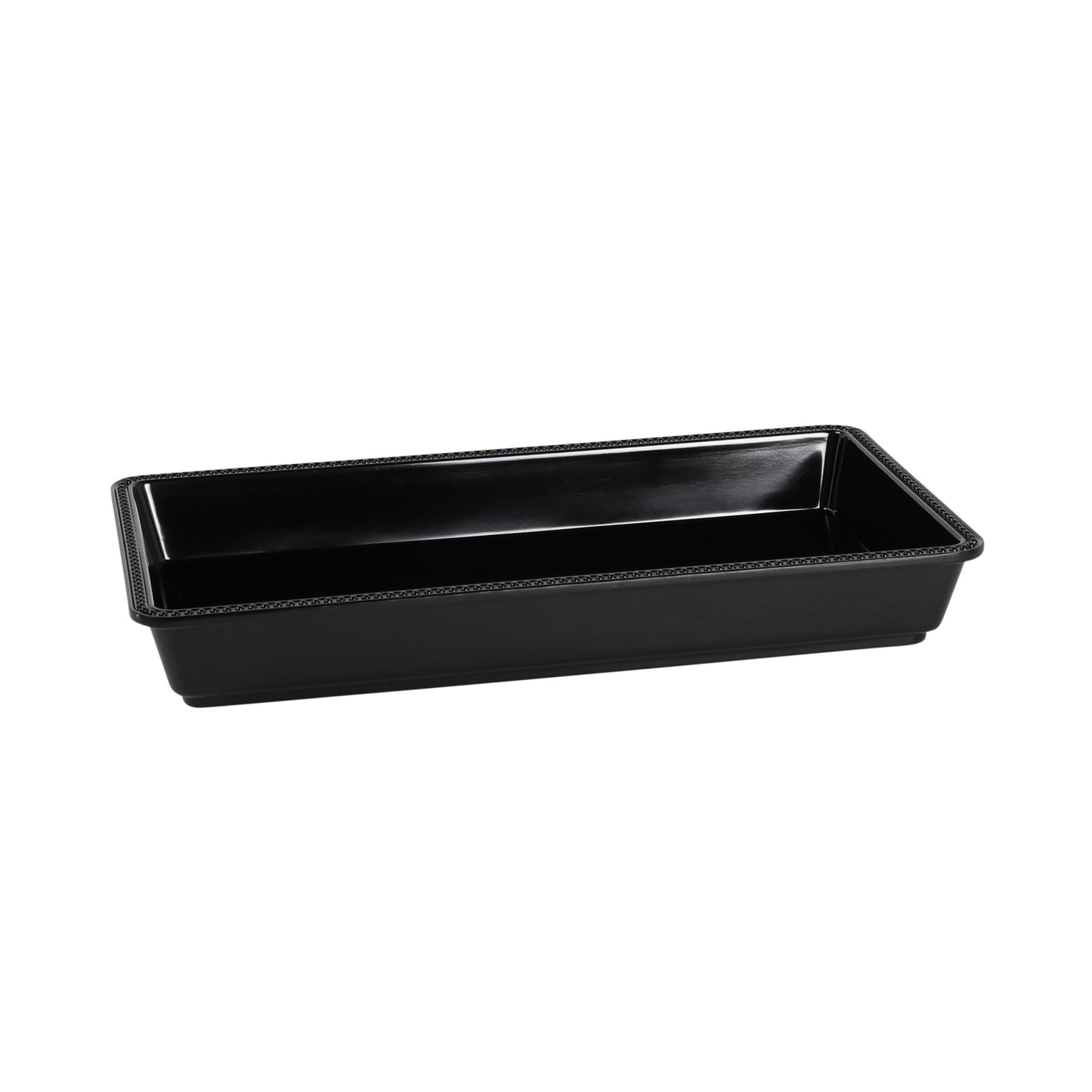 Melamine Rectangular Beaded Edge Tray - Black