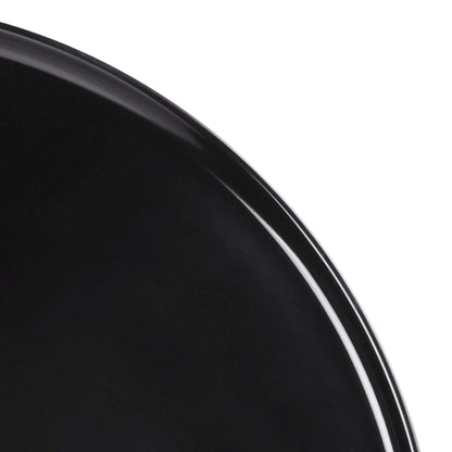 Melamine Round Plate With Rim - Black