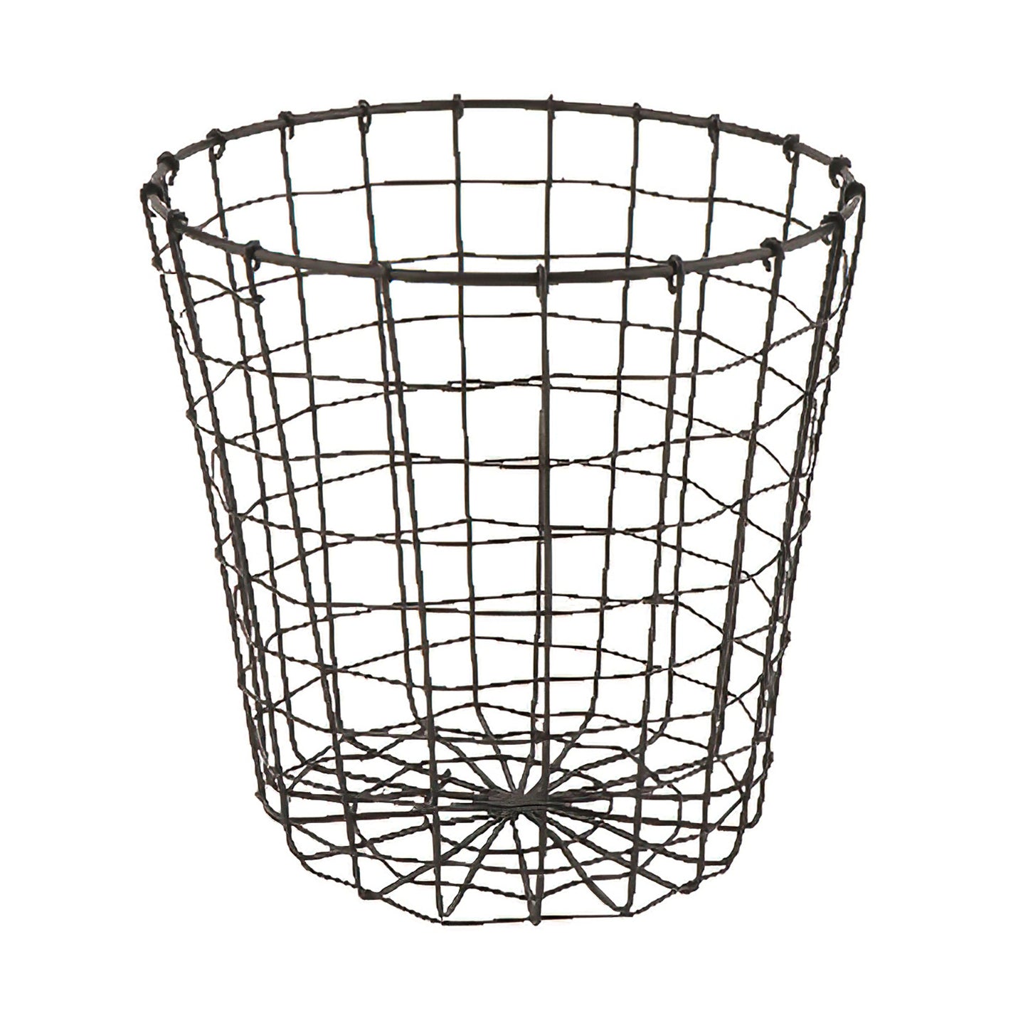 8" x 8" H, Iron Powder Coated, Gun Metal Grey, Round Basket, G.E.T Breeze Baskets