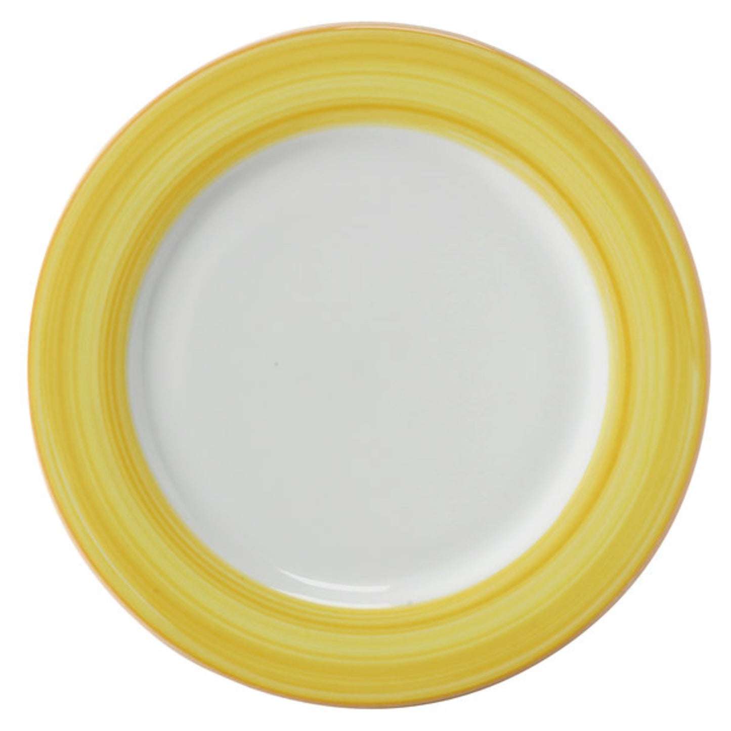 12 1/4" Yellow Porcelain Rolled Edge Plate, Corona Calypso (Stocked) (12 Pack)