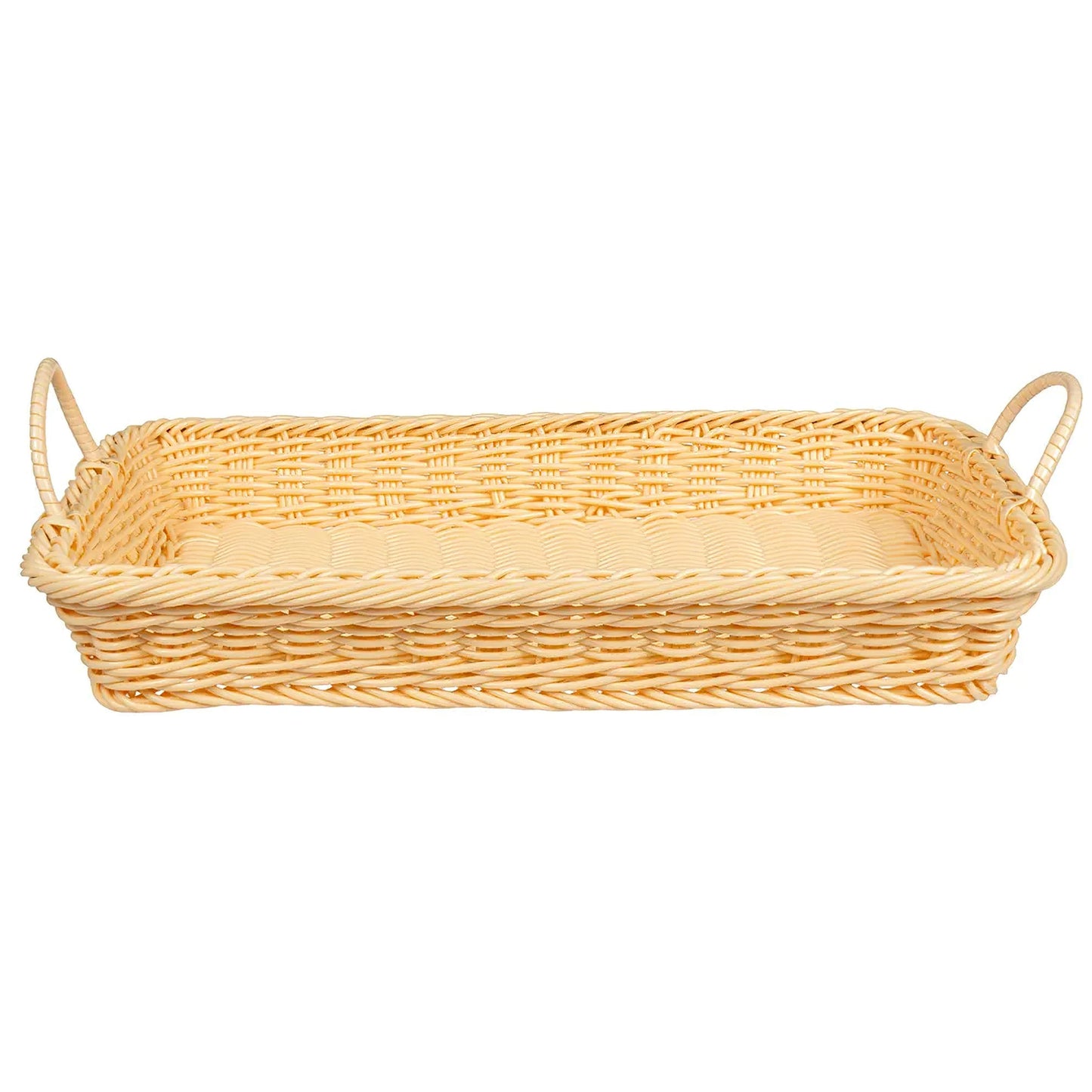 18" x 12.25" Rectangular Basket w/handle, 2.5" Deep