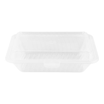 Half Size, Polypropylene, Clear, Food Reusable Container, 9" L x 6.5" W x 2.75" H, G.E.T. Eco-Takeout's (12 Pack)