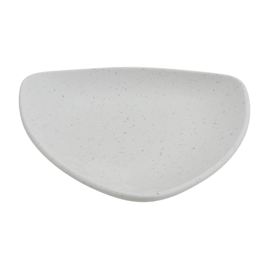 8.2" infuse stone natural triangle melamine plate, 8.2"L x 8.2"W x 1.25"H, GET, cheforward