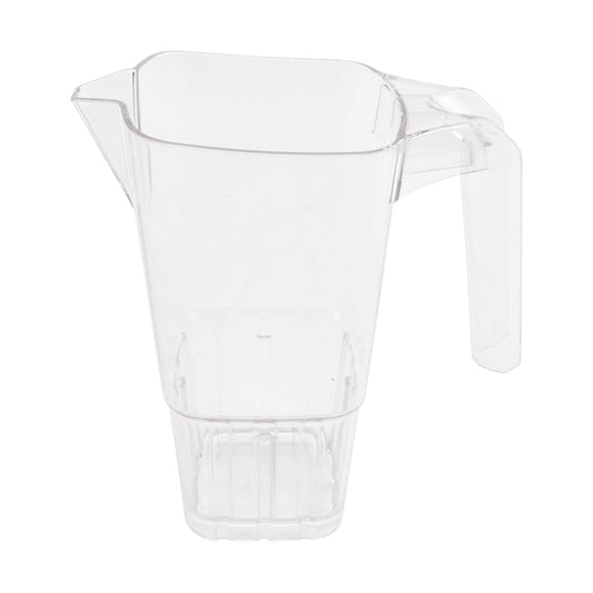 64oz Clear SAN Plastic Stackable Pitcher 8.1"L x 4.5"W x 9.5"H. GET, Pitchers & Decanters (12 Pack)