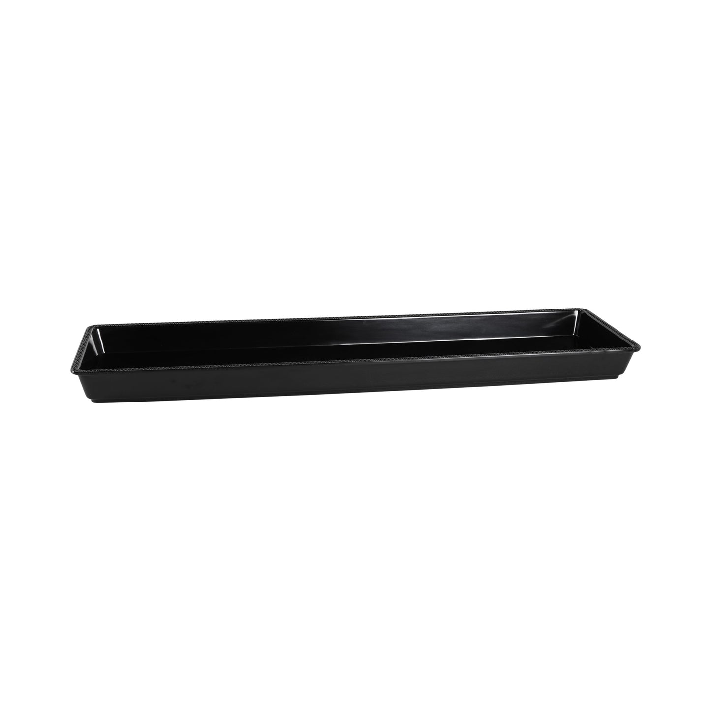 Melamine Rectangular Beaded Edge Tray - Black