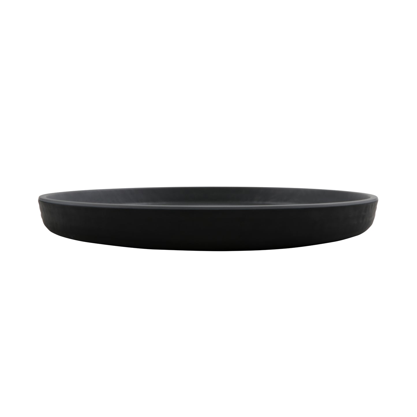 9" Round Melamine Dinner plate, Gray Matte inside/ Black Matte outside, GET. Roca. (12 Pack)