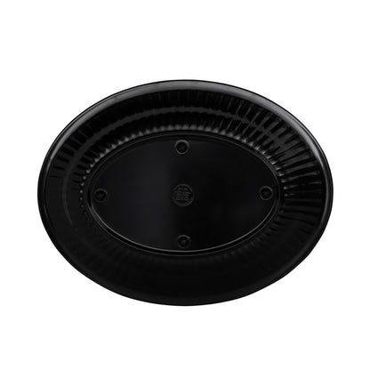 Melamine Oval Beaded Edge Platter - Black