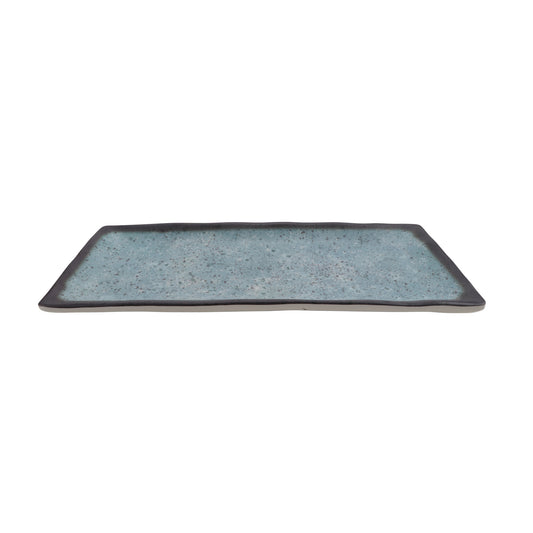 11.94" savor robin egg blue rectangular melamine tray, 11.94"L x 5.125"W x 0.75"H, GET, cheforward