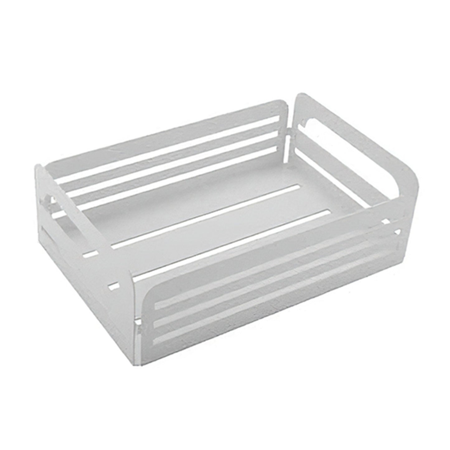 6 Jar Single Level Condiment stand, for 6 @ 4" x 4" x 4" Jars, White ,12 1/2" x 8 3/4" x 4"