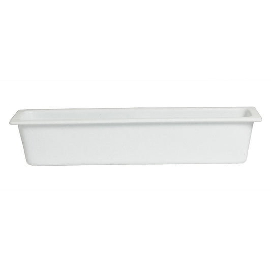 3.2 qt., 20.67" x 6.3" Half Size Long Deep Food Pan 2/4 w/ Horizontal divider, 3.94" Deep