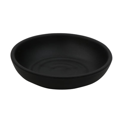 5 oz. Melamine, Black, Round Sauce/Side Ramekin, (5.5 oz. rim-full), 4.5" dia., 0.75" Deep, G.E.T. Nara (12 Pack)