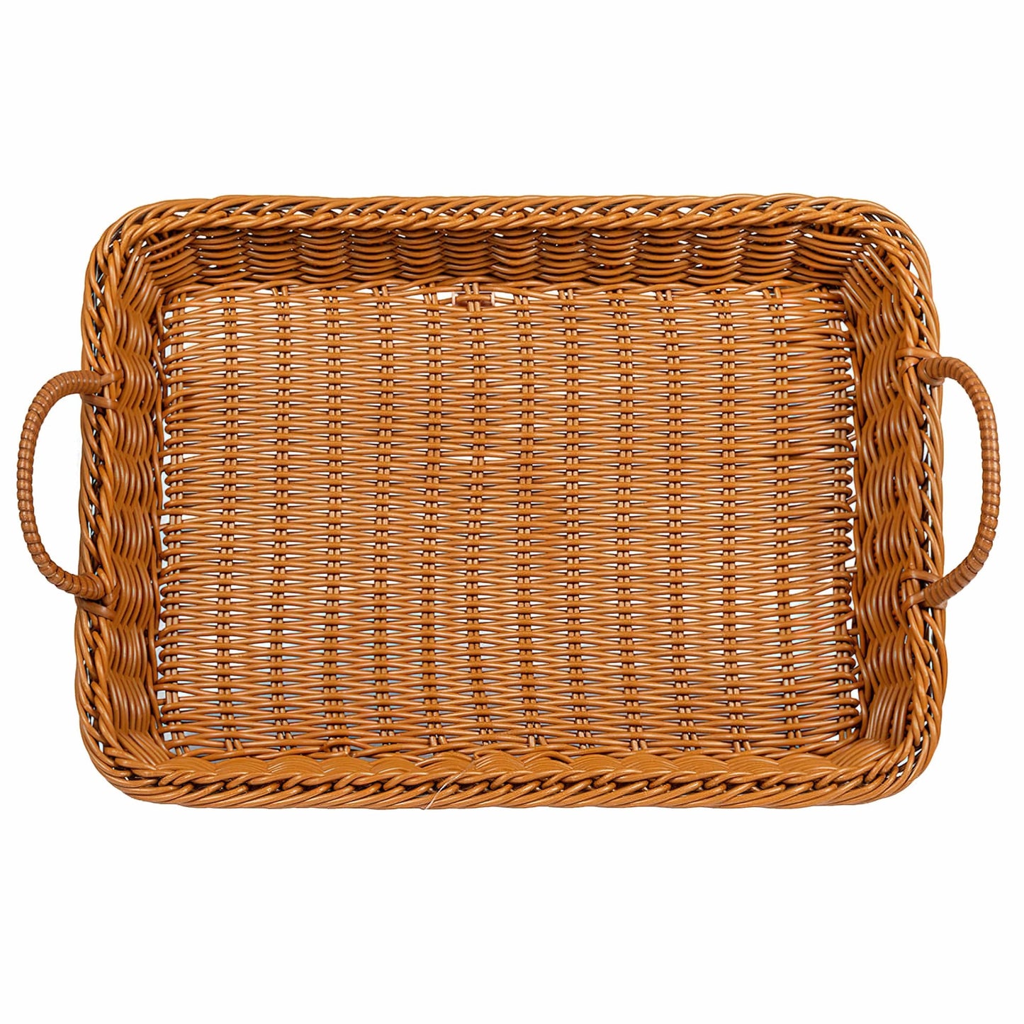 18" x 12.25" Rectangular Basket w/handle, 2.5" Deep