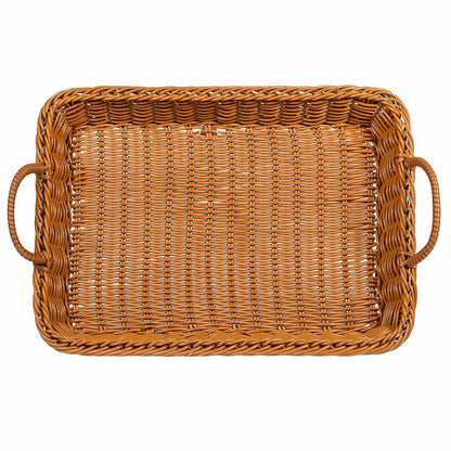 18" x 12.25" Rectangular Basket w/handle, 2.5" Deep