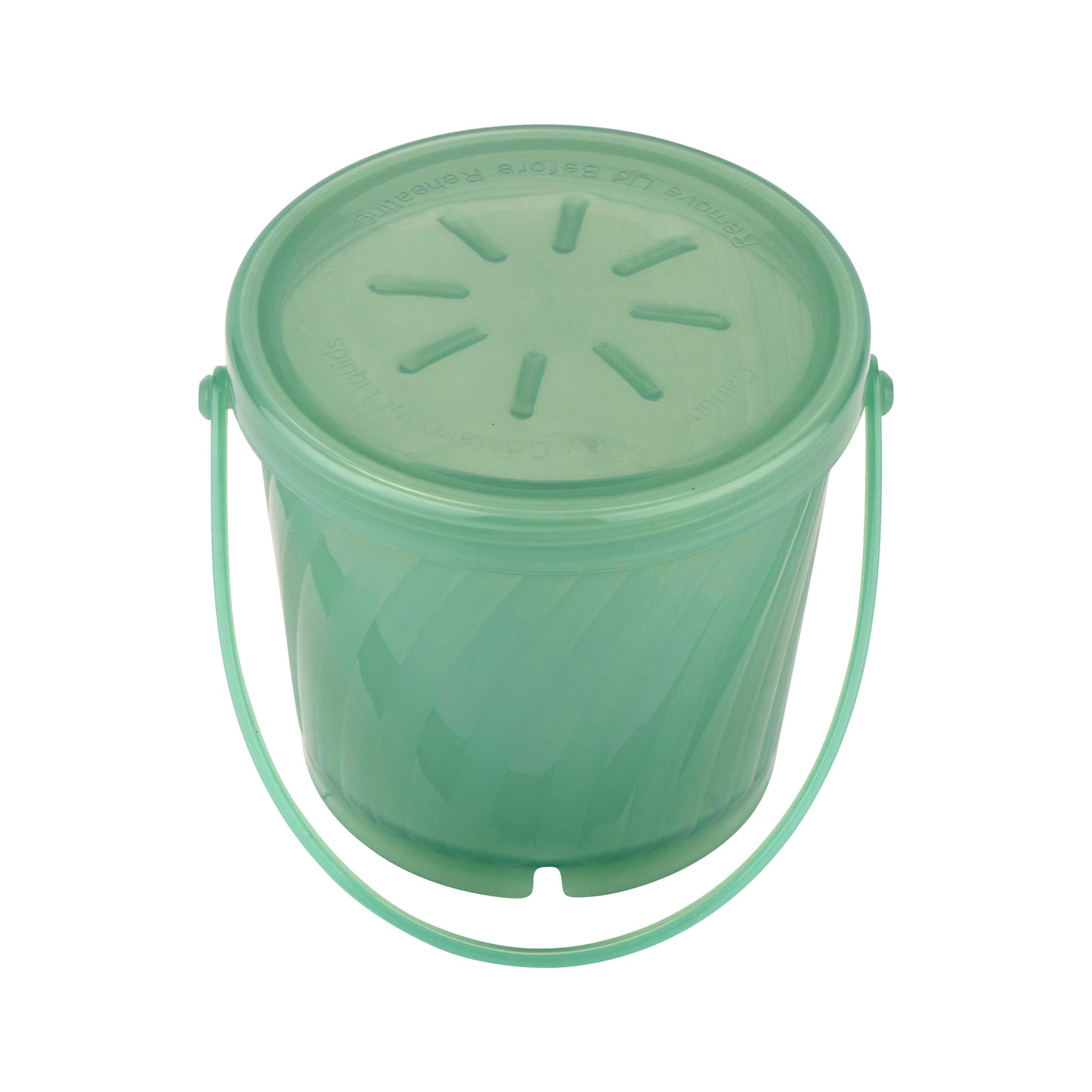 16 oz. Rim-Full, Polypropylene, Jade, Soup Reusable Container with Handle, 4.25" Top DIa., 3.75" Tall, G.E.T. Eco-Takeout's (12 Pack)