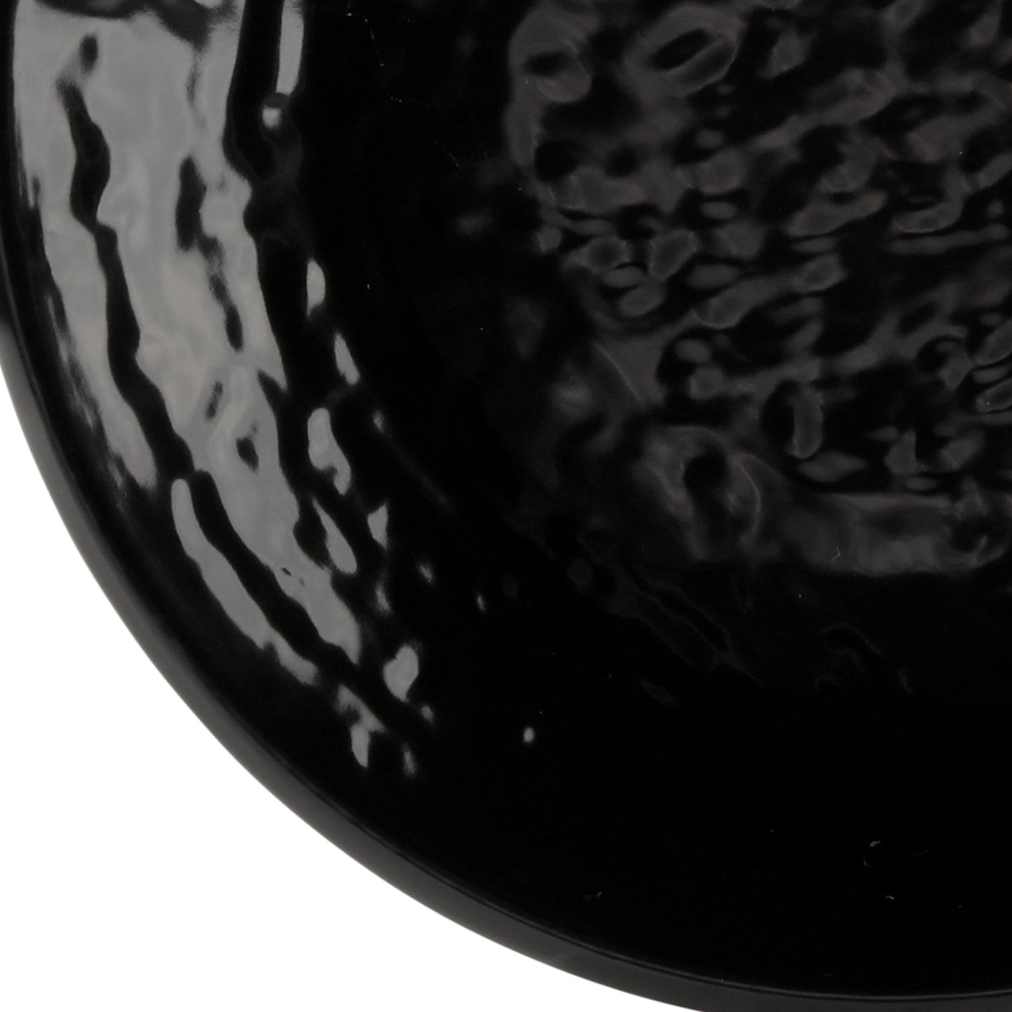 Melamine Round Pebble Plate - Black