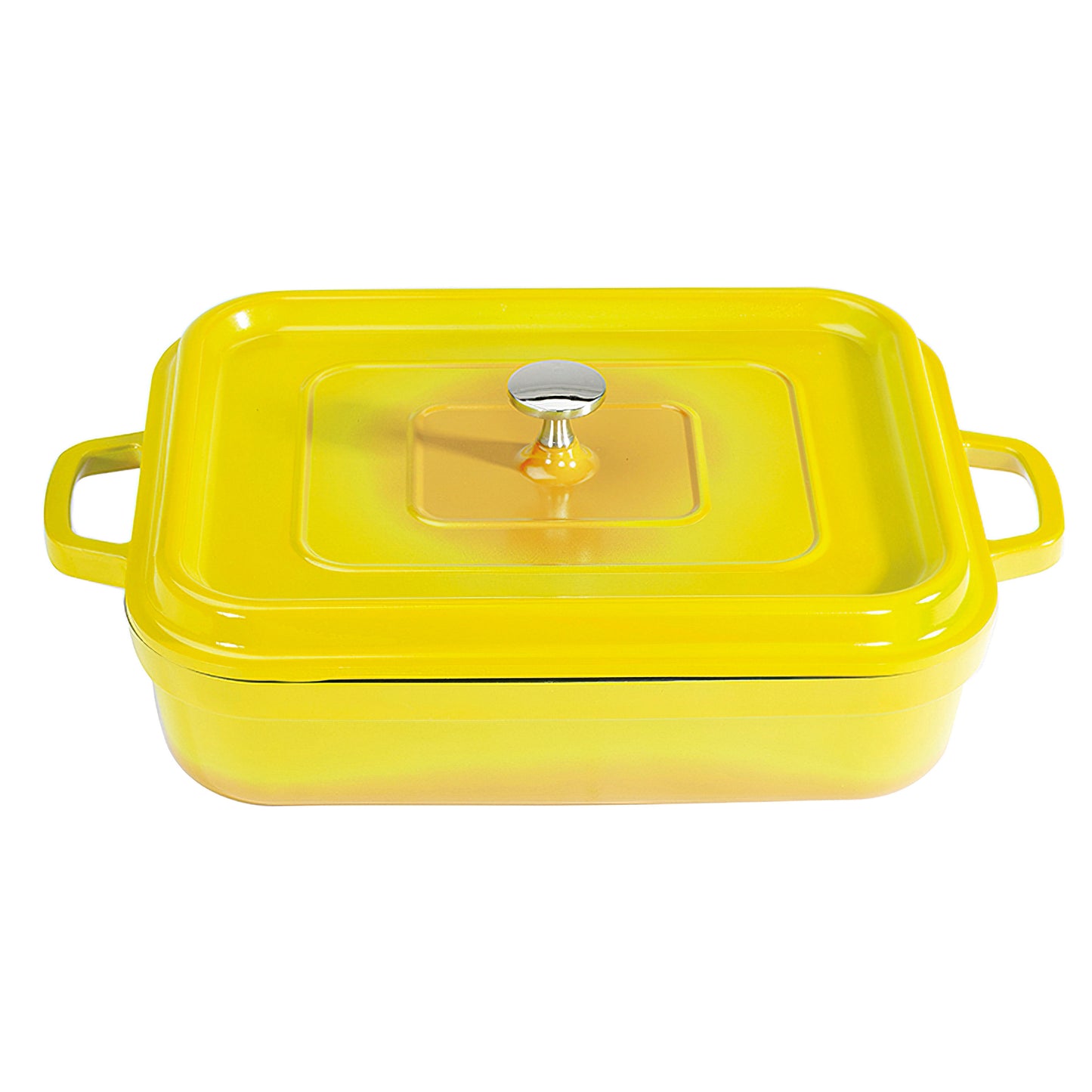 5 qt. (5.25 qt. rim-full), 12.88" x 10.88" Induction Ready Rectangular Roaster w/ Lid, 2.76" deep (Clear Coat)