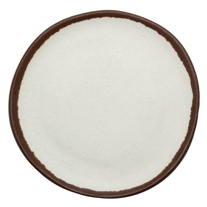 5.5" Cream, Melamine, Small Round Bread/Side Plate, G.E.T. Pottery Market Glazed (12 Pack)