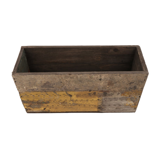 11.75" x 5.75" Rectangular Reclaimed Wood Crate / Riser, 4.75" tall