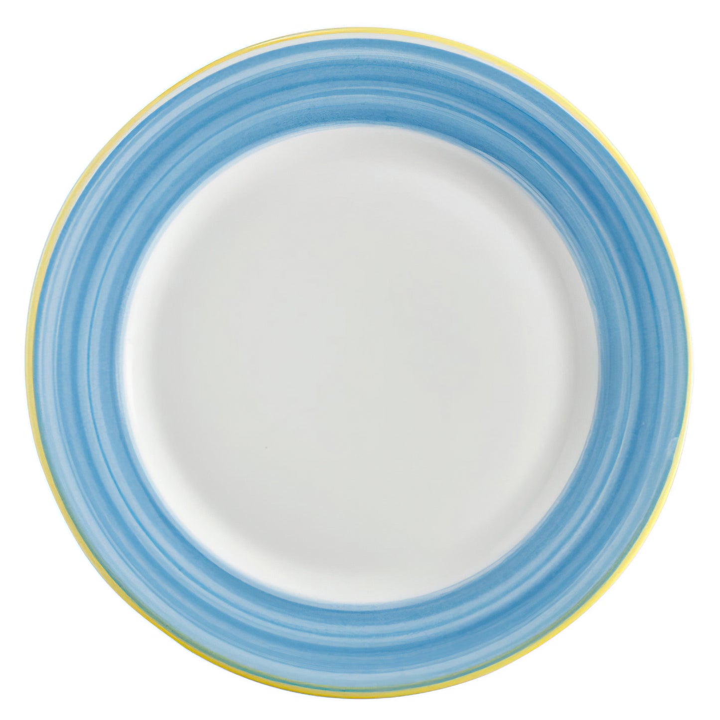12 1/4" Blue Porcelain Rolled Edge Plate, Corona Calypso (Stocked) (12 Pack)