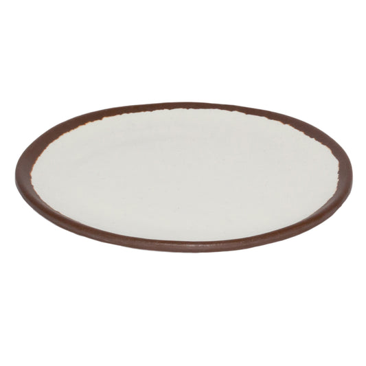 5.5" Cream, Melamine, Small Round Bread/Side Plate, G.E.T. Pottery Market Glazed (12 Pack)