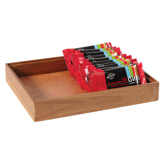 12" x 9" Rectangular Stackable Wood Display Box / Condiment Organizer, 2" tall (fits MTS-20L)