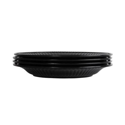 Melamine Round Beaded Edge Platter - Black