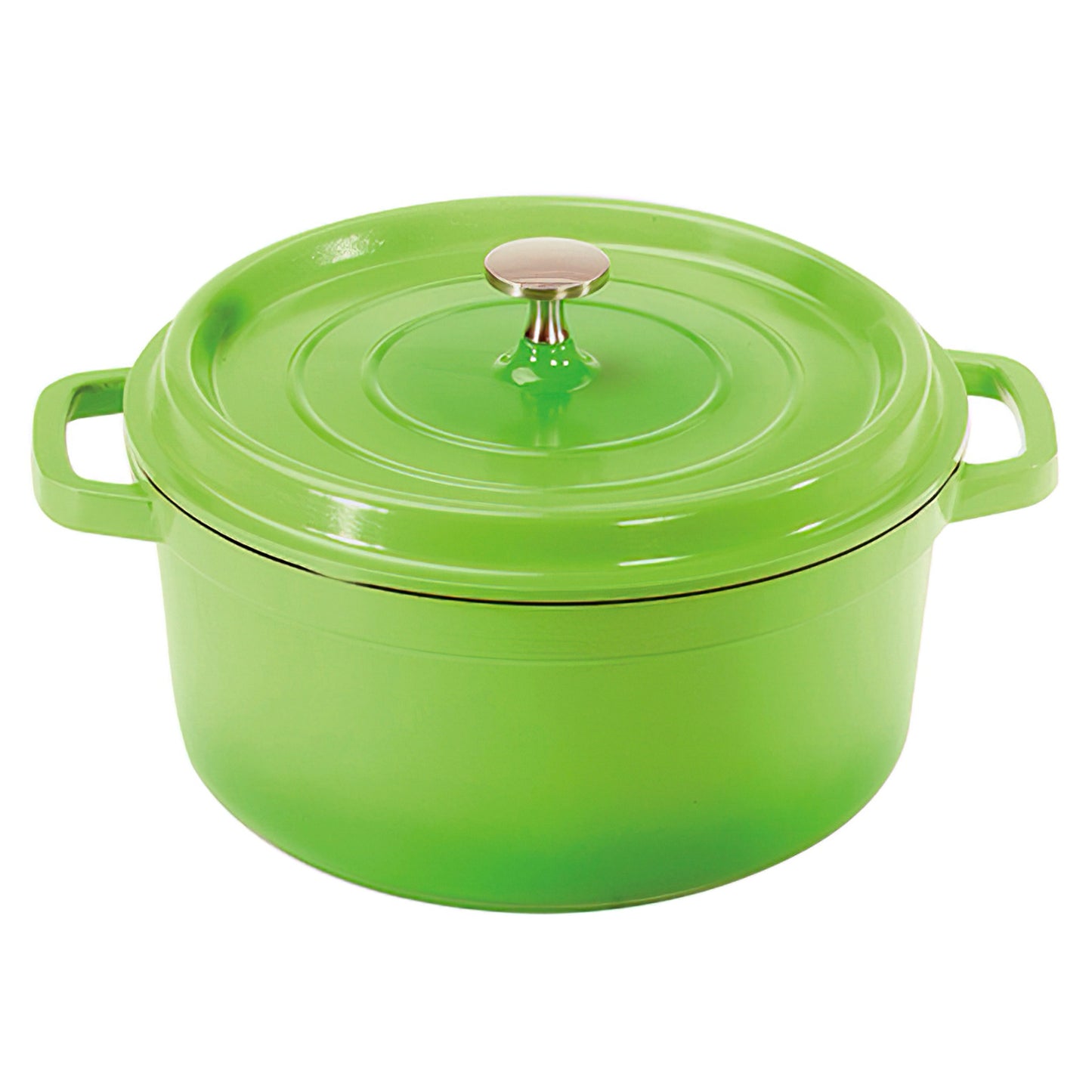 4.5 qt. (5 qt. rim-full), 9.5" Induction Ready Round Dutch Oven w/ Lid, 4.25" deep Clear Coat)