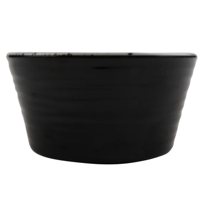 3 oz revolve stone natural/black melamine ramekin with organic texture, 3.13"L x 3.13"W x 1.5"H, GET, cheforward