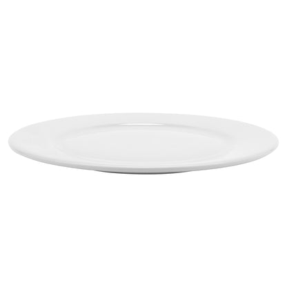 9" Bright White Porcelain Rolled Edge Plate, Corona Actualite (Stocked) (12 Pack)