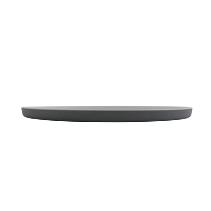 16" x 12" Melamine Oval Platter, White Matte inside/ Gray Matte outside, GET. Roca.