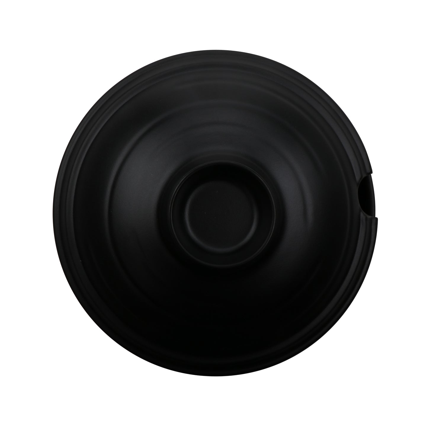 20 oz. Melamine, Black, Round Bowl with Lid, (30 oz. rim-full), 2.265" Deep, 3" H, (5" H with Lid), G.E.T Nara (12 Pack)