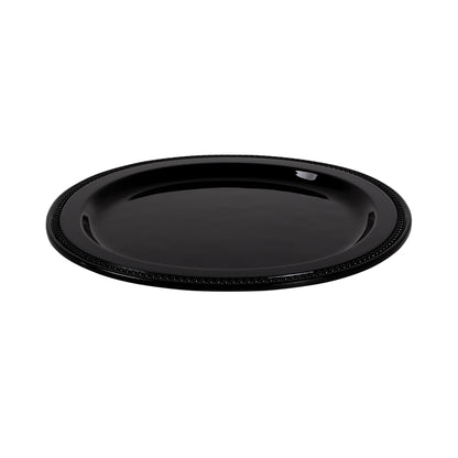 Melamine Almost Round Plate - Black