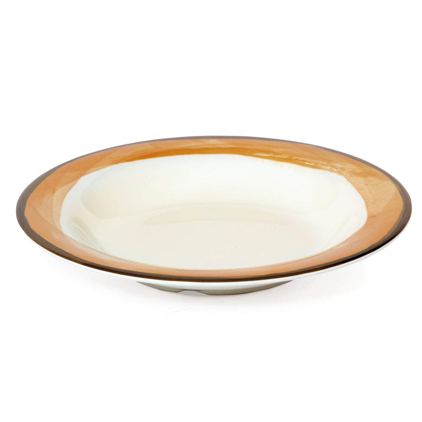 13 oz. (16.3 oz. rim-full), 9.25" Melamine Bowl, 1.25" deep, Diamond Ivory Base Color (12 Pack)