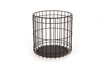 6.5" x 6.37" H, Iron Powder Coated, Gun Metal Grey, Round Basket, G.E.T Breeze Baskets