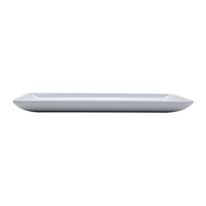 14" x 5.5" Melamine, White, Rectangular Coupe Platter, G.E.T. Midtown (12 Pack)