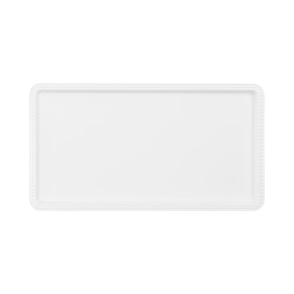 Melamine Rectangular Beaded Edge Tray - White