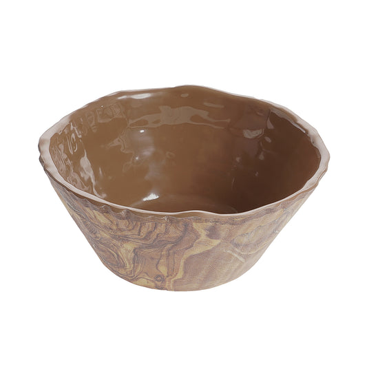 96 oz transform olive wood trunk melamine bowl (large), 10"L x 10"W x 4.25"H, GET, cheforward