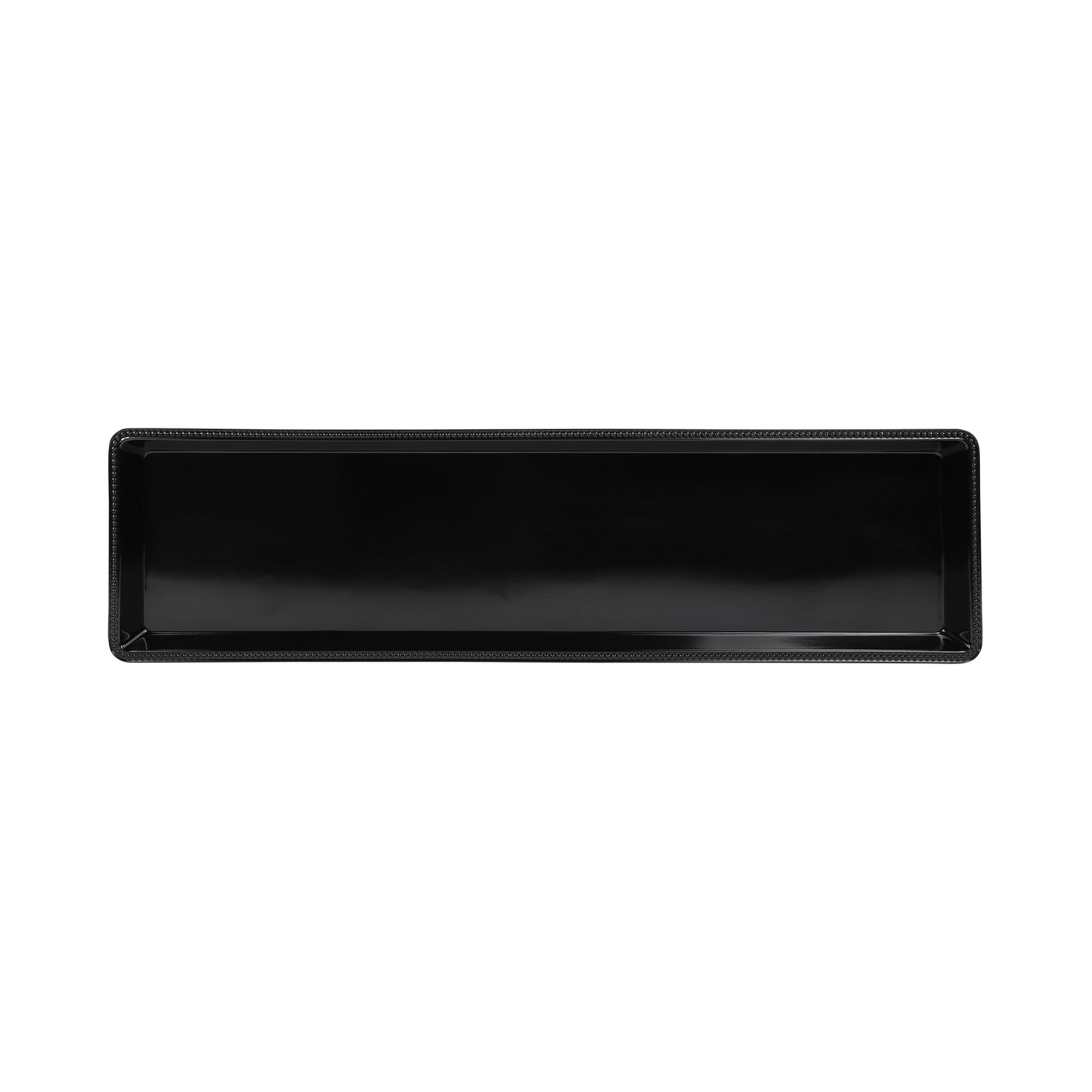 Melamine Rectangular Beaded Edge Tray - Black