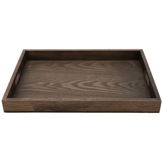 19.75" x 14.75" x 1.75" OD (19" x 14" ID), Wood Tap Root Tray, Grey Ash Color , With Handles