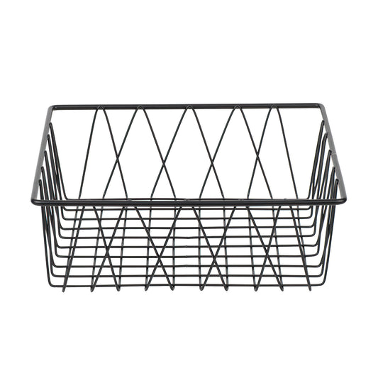 12" Black Square Wire Basket, 4" Deep (fits IR-703B, IR-704B)