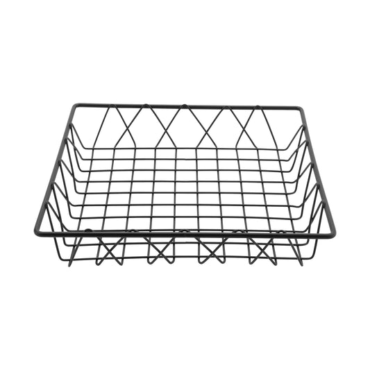 12" Black Square Wire Basket, 2" Deep (fits IR-703B, IR-704B)