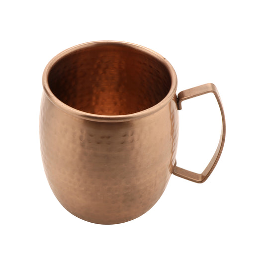 16 oz. Copper-Plated Mug with Hammered Finish, (19 oz. rim-full), 3.25" Top Dia., 4" Tall, G.E.T. Copper Drinkware